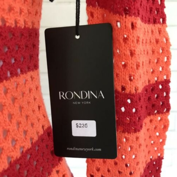 Rondina Crochet Striped Zipper Cardigan Sweater - Picture 7 of 7